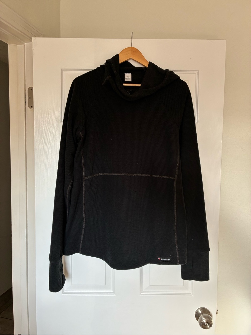 Lightheart gear women’s fleece hoodie XL in black